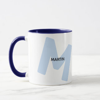 Tasse à café avec initiale et nom monogrammés mode