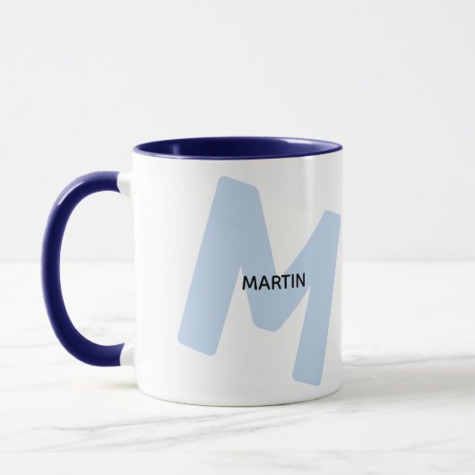 Tasse à café avec initiale et nom monogrammés mode (Gauche)