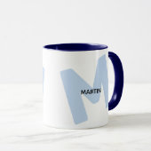 Tasse à café avec initiale et nom monogrammés mode (Devant droit)