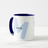 Tasse à café avec initiale et nom monogrammés mode (Devant gauche)