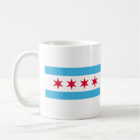 Tasse à café avec le drapeau de la ville de Chicag