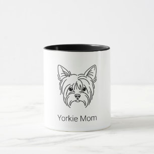 Tasse à café avec ligne artistique du visage de Yo