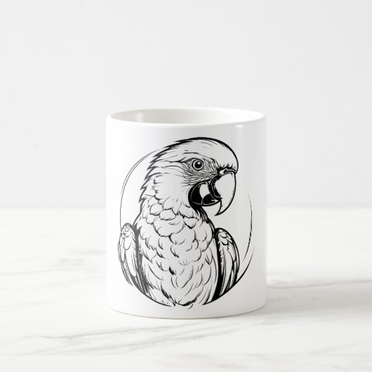 Tasse à café avec logo de perroquet (Centre)