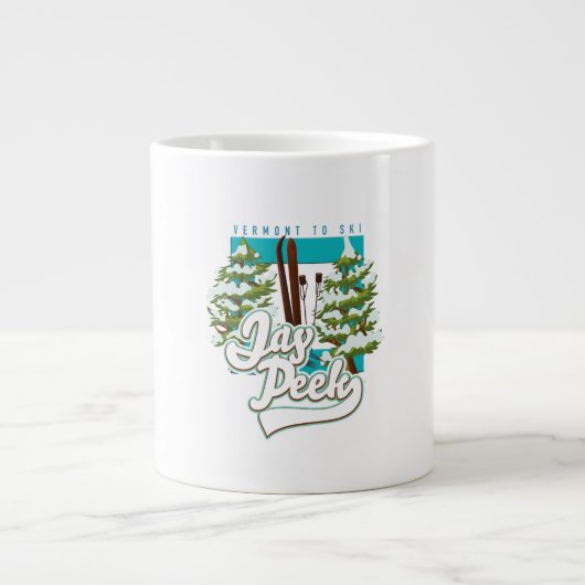 Tasse à café avec logo de ski Jay Peek Vermont (Devant)