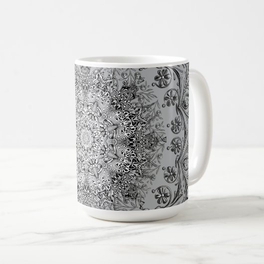 Tasse à café avec Mandala Bohème | Élégant Ch Boho (Devant droit)