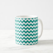 Tasse à café avec monogramme chevron de couleur pe (Devant droit)