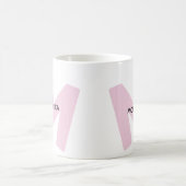 Tasse à café avec monogramme moderne et nom (Centre)