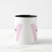 Tasse à café avec monogramme moderne et nom (Centre)