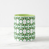 Tasse à café avec motif de branche verte (Centre)