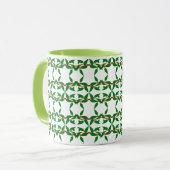 Tasse à café avec motif de branche verte (Devant gauche)