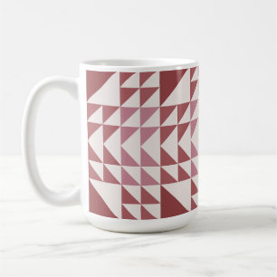 Tasse à café avec motif de courtepointe géométriqu