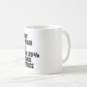 Tasse à café avec paroles de chanson pour mon cerv (Devant droit)