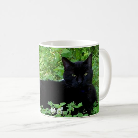 Tasse à café avec photo de chat domestique (Devant droit)