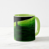 Tasse à café avec reflet de paysage naturel vert | (Devant droit)
