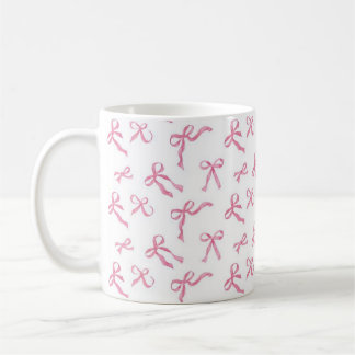 Tasse à café avec ruban rose, tasse à thé en céram