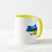 Tasse à café avec superposition de soutien à l'Ukr (Devant droit)