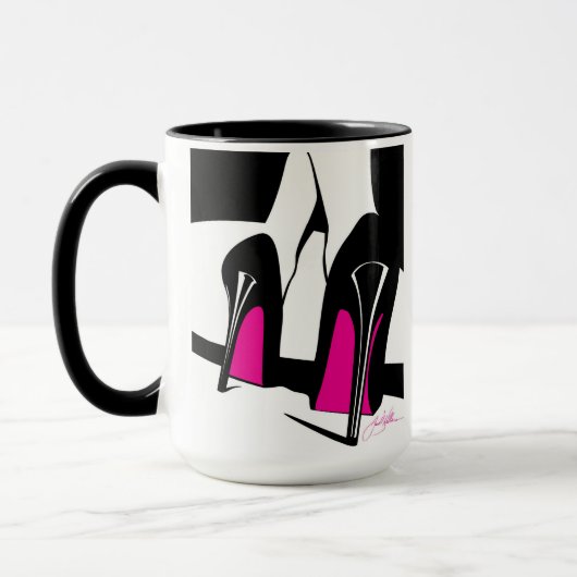 tasse à café avec talons hauts art (Gauche)
