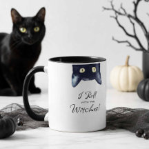 Tasse à café avec un chat blanc et noir drôle