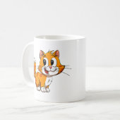 Tasse à café avec un chat de dessin animé mignon (Devant gauche)
