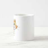 Tasse à café avec un chat de dessin animé mignon (Centre)