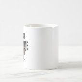 Tasse à café avec un chat gris 'Un pas à la fois' (Centre)