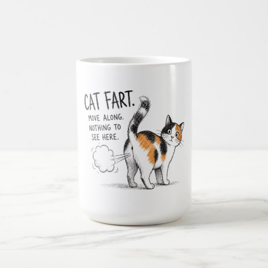 Tasse à café avec un dessin drôle de pet de chat c (Centre)