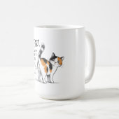 Tasse à café avec un dessin drôle de pet de chat c (Devant droit)