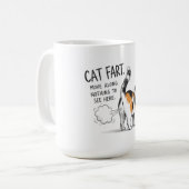 Tasse à café avec un dessin drôle de pet de chat c (Devant gauche)