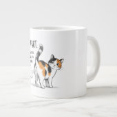 Tasse à café avec un dessin drôle de pet de chat c (Devant droit)