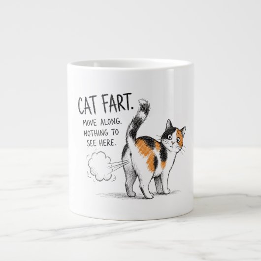 Tasse à café avec un dessin drôle de pet de chat c (Devant)