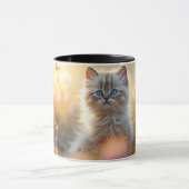 Tasse à café avec un mignon petit chaton dans les (Centre)