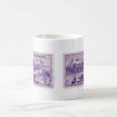 Tasse à café avec un timbre-poste vintage (Centre)