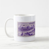 Tasse à café avec un timbre-poste vintage (Gauche)
