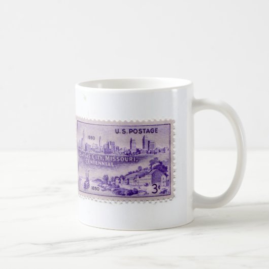 Tasse à café avec un timbre-poste vintage (Droite)