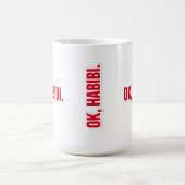 Tasse à café avec une déclaration d'amour drôle en (Centre)