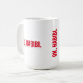 Tasse à café avec une déclaration d'amour drôle en (Devant gauche)