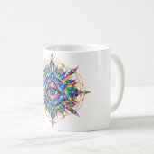 Tasse à café Azure Chevron Eye (Devant droit)
