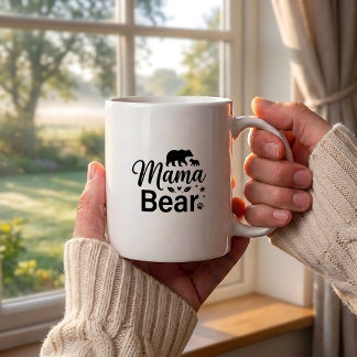 Tasse à café Bear Mama, Citation drôle sur la vie