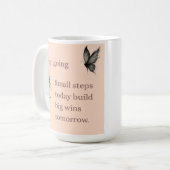Tasse à café bicolore papillon (Devant gauche)