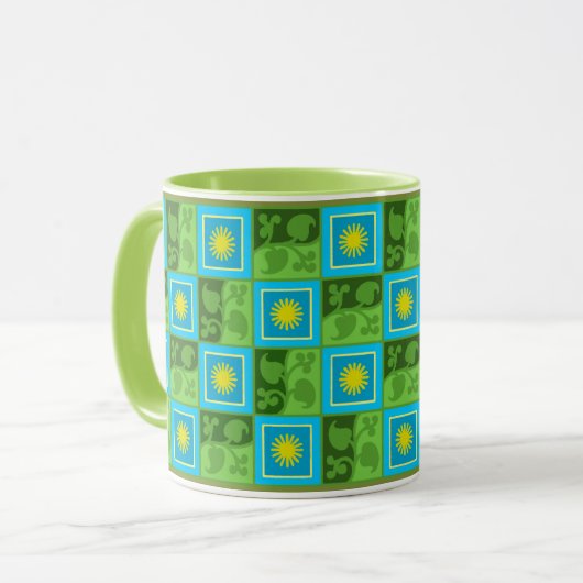 Tasse à café bicolore Soleil et Ombre (Devant gauche)