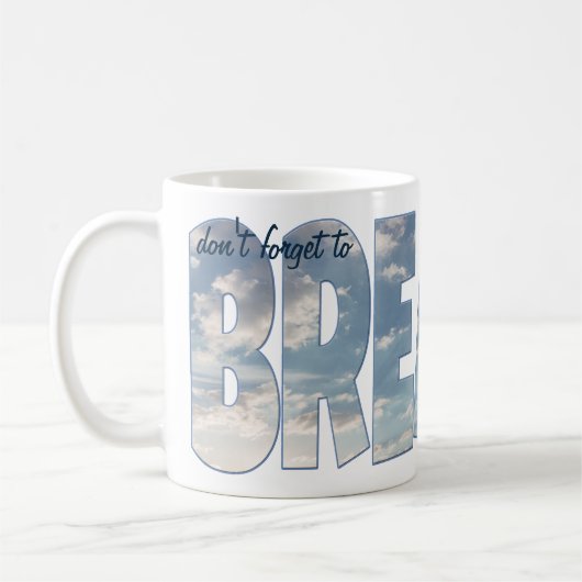 Tasse à café blanche classique "n'oubliez pas de R (Gauche)