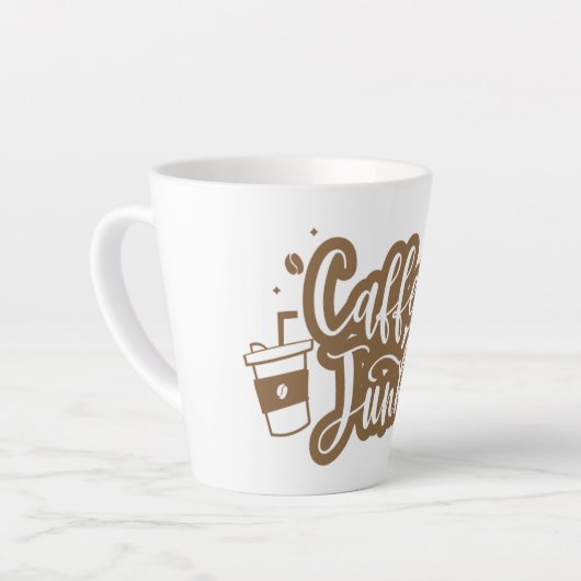 Tasse à café blanche et brune (Angle gauche)