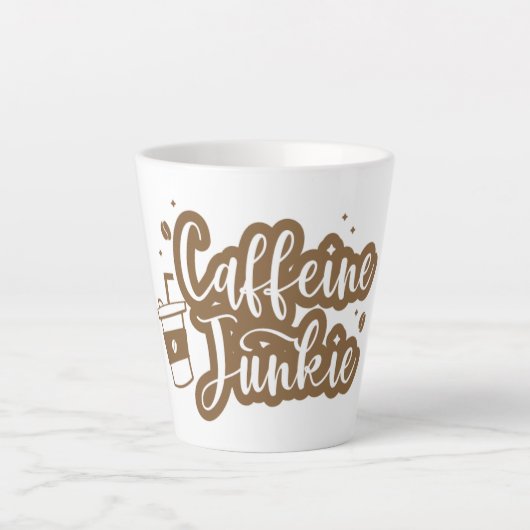 Tasse à café blanche et brune (Devant)