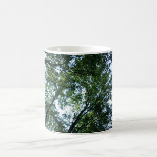 Tasse à café blanche forêt
