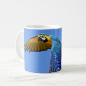 Tasse à café blanche perroquet (Devant gauche)