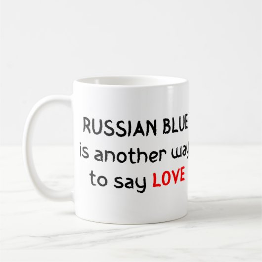 tasse à café bleu russe (Gauche)