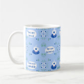 Tasse à café bleue à affirmations Mug (Gauche)