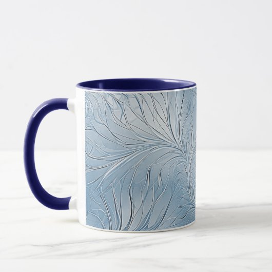 Tasse à café bleue abstraite moderne (Gauche)