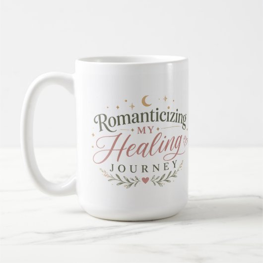 Tasse à café boho « Romantiser mon parcours de gué (Gauche)