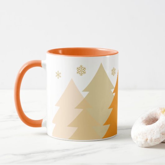 Tasse à café Bois de Noël (Avec donut)